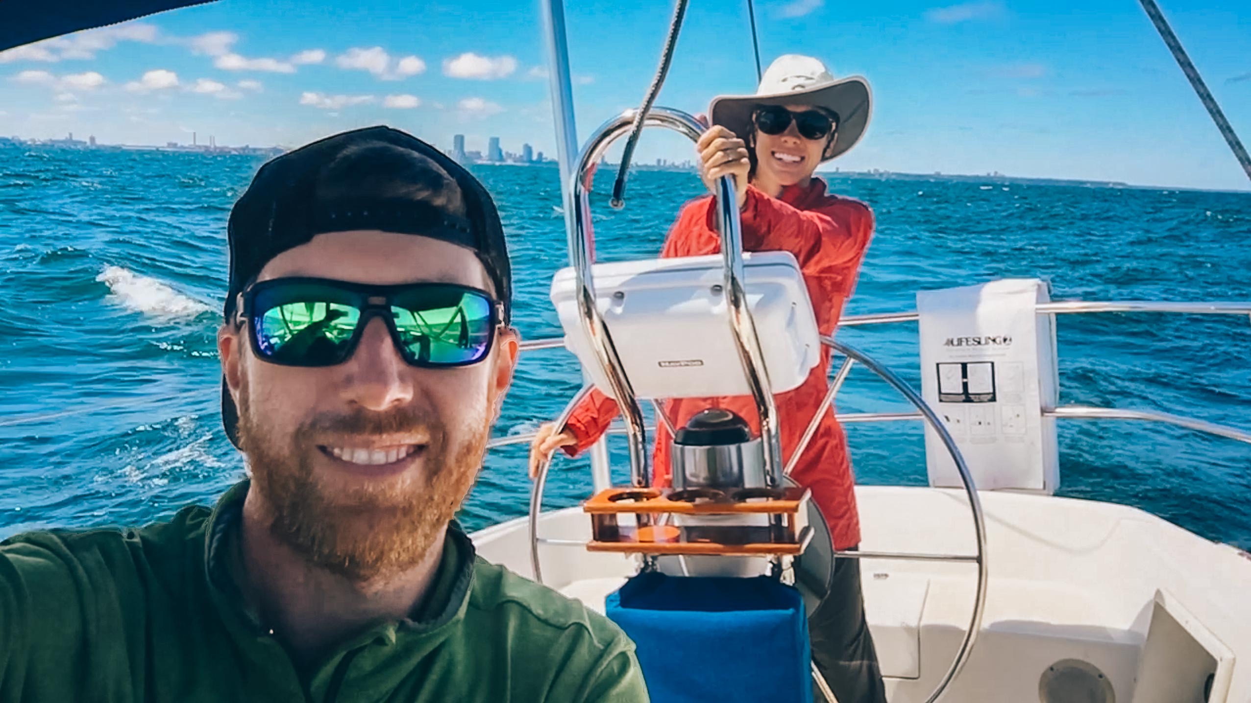SV Soulianis sailing downwind in Lake Michigan | Sailing Soulianis